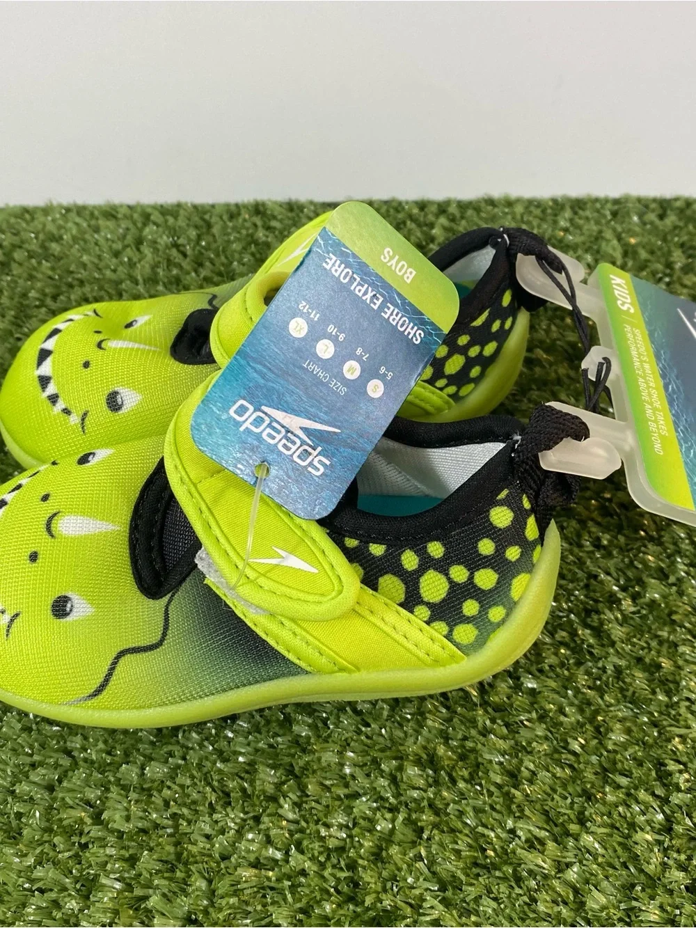 Speedo Shore Explore Water Shoes Little Kids Boys Size 5-6 Small Lime Green New